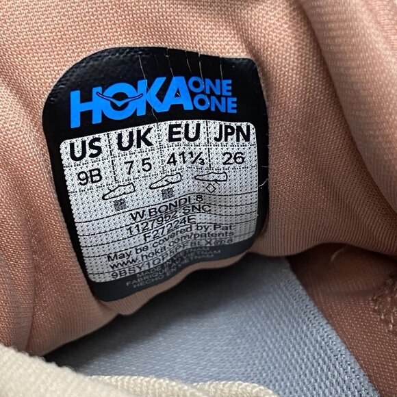Hoka One One Bondi 8 Pink Orange Womens Athletic Running Shoes Size 9 B - Picture 7 of 9
